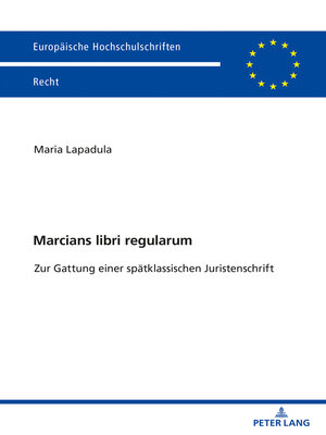 cover image of Marcians libri regularum